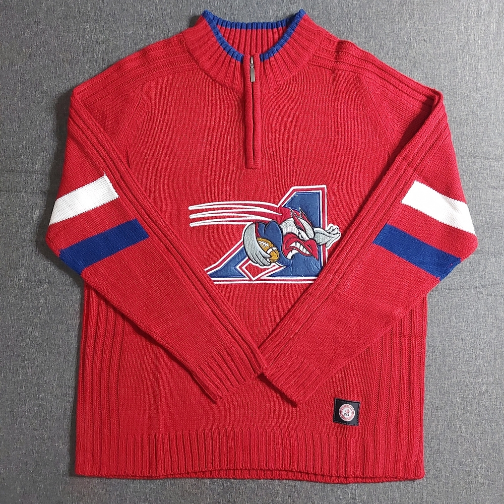 Sogo MONTREAL ALOUETTES CFL Mens Long Sleeve Woolen Sweater Official Licensed L